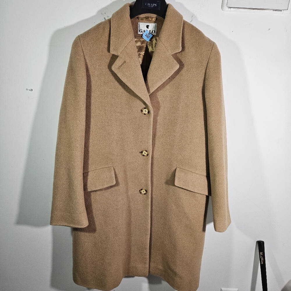Vintage 90's Women's Gallo 100% Pure Camel Fur Tan Pea Coat!